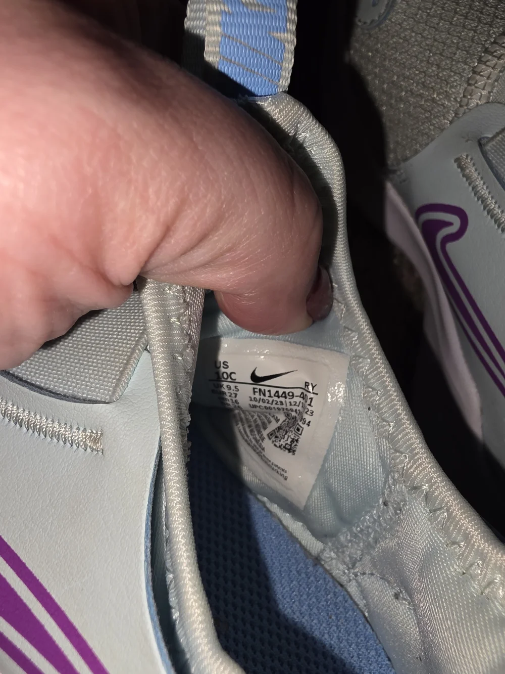Nike Kids' Light Blue Slip-On Athletic Shoes